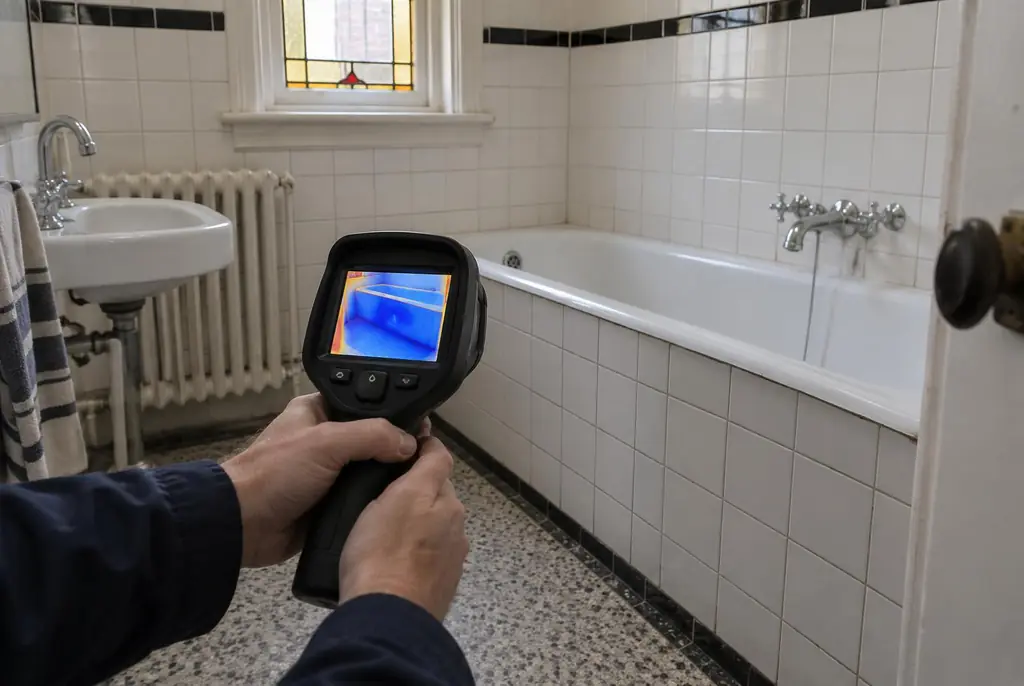 Lekdetectie Den Helder – onderzoek in een badkamer van een oudere woning