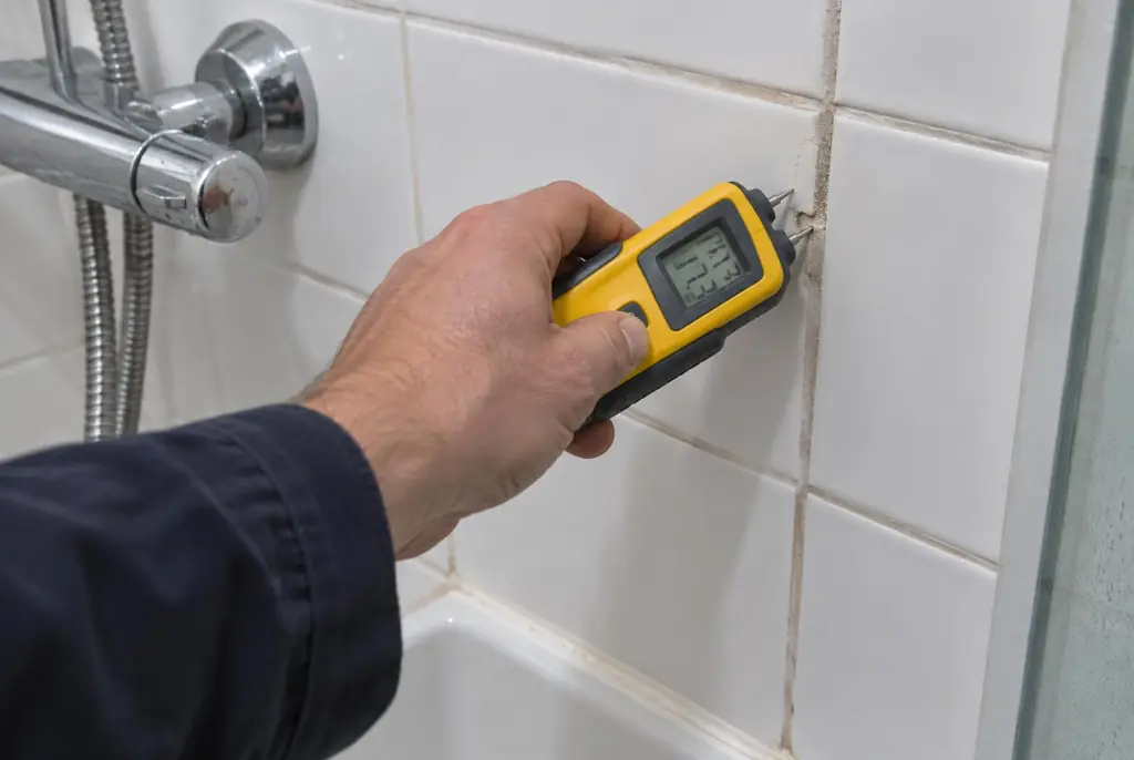 Lekdetectie Den Helder – vochtmeter op badkamertegels bij de douche
